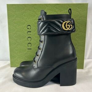 Gucci GG leather ankle boots